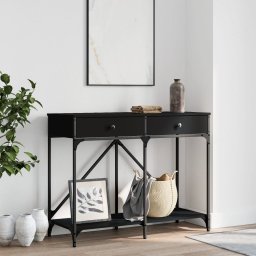 Masuta consola, negru, 100x39x78,5 cm, lemn compozit GartenMobel Dekor