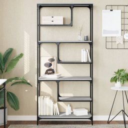 Biblioteca, sonoma gri, 81x36x176 cm, lemn compozit GartenMobel Dekor