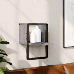 Raft de perete cu bara, gri sonoma, 20x25x30 cm GartenMobel Dekor