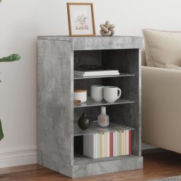 Servanta cu lumini LED, gri beton, 41x37x67 cm GartenMobel Dekor