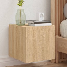 Comoda TV de perete cu LED, 2 buc. stejar sonoma, 30,5x35x30 cm GartenMobel Dekor