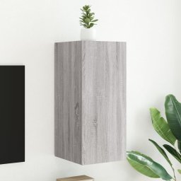 Comoda TV de perete cu lumini LED, gri sonoma, 30,5x35x70 cm GartenMobel Dekor