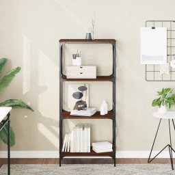 Biblioteca 4 niveluri, stejar maro 59x35x132 cm, lemn prelucrat GartenMobel Dekor