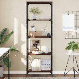 Biblioteca 5 niveluri, stejar maro, 59x35x171cm, lemn prelucrat GartenMobel Dekor