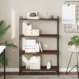 Biblioteca 4 niveluri, stejar maro 80x30x120 cm, lemn prelucrat GartenMobel Dekor