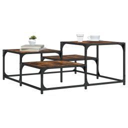 Masuta de cafea, stejar fumuriu, 87,5x87,5x40 cm lemn prelucrat GartenMobel Dekor