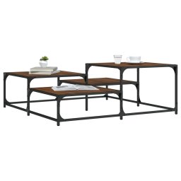 Masuta de cafea, stejar maro, 107x107x40 cm, lemn prelucrat GartenMobel Dekor