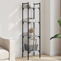 Biblioteca 4 niveluri, gri sonoma 35x30x138,5 cm lemn prelucrat GartenMobel Dekor