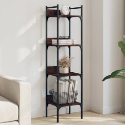 Biblioteca 4 niveluri stejar maro 35x30x138,5 cm lemn prelucrat GartenMobel Dekor