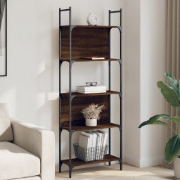 Biblioteca 5 niveluri, stejar maro, 60,5x24x166,5 cm GartenMobel Dekor
