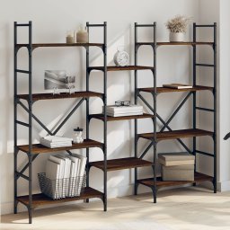 Biblioteca, stejar maro, 160x28,5x136,5 cm, lemn prelucrat GartenMobel Dekor