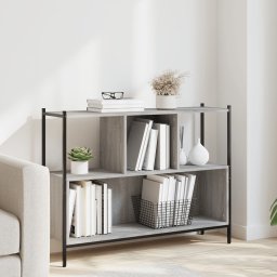 Biblioteca, gri sonoma, 102x28x77,5 cm, lemn prelucrat GartenMobel Dekor