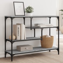 Masuta consola, gri sonoma, 100x30x75 cm, lemn prelucrat GartenMobel Dekor