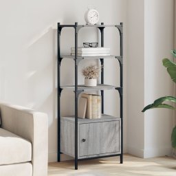 Biblioteca 3 niveluri gri sonoma 41x30x109,5 cm, lemn prelucrat GartenMobel Dekor