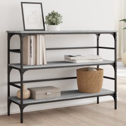 Masuta consola, gri sonoma, 100x32x75 cm, lemn prelucrat GartenMobel Dekor