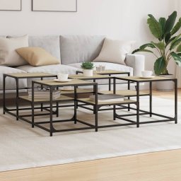Masuta de cafea, stejar sonoma, 121x121x40 cm, lemn prelucrat GartenMobel Dekor