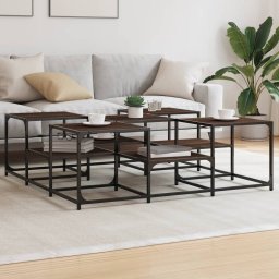 Masuta de cafea, stejar maro, 121x121x40 cm, lemn prelucrat GartenMobel Dekor