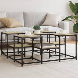 Masuta de cafea, stejar sonoma, 91x91x40 cm, lemn prelucrat GartenMobel Dekor
