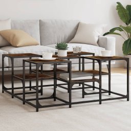 Masuta de cafea, stejar fumuriu, 91x91x40 cm, lemn prelucrat GartenMobel Dekor