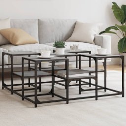 Masuta de cafea, gri sonoma, 91x91x40 cm, lemn prelucrat GartenMobel Dekor