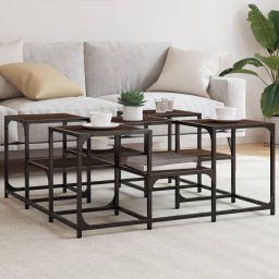 Masuta de cafea, stejar maro, 91x91x40 cm, lemn prelucrat GartenMobel Dekor