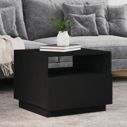 Masuta de cafea cu lumini LED, negru, 50x49x40 cm GartenMobel Dekor