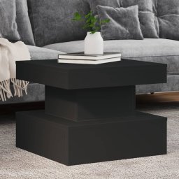 Masuta de cafea cu lumini LED, negru, 50x50x40 cm GartenMobel Dekor