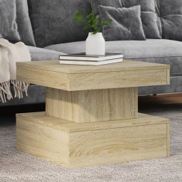 Masuta de cafea cu lumini LED, stejar sonoma, 50x50x40 cm GartenMobel Dekor