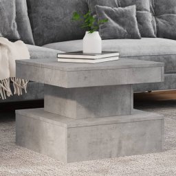 Masuta de cafea cu lumini LED, gri beton, 50x50x40 cm GartenMobel Dekor