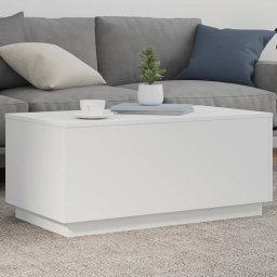 Masuta de cafea cu lumini LED, alb, 90x50x40 cm GartenMobel Dekor