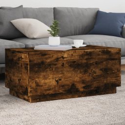 Masuta de cafea cu lumini LED, stejar sonoma, 90x50x40 cm GartenMobel Dekor