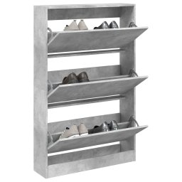Pantofar, gri beton, 80x21x125,5 cm, lemn prelucrat GartenMobel Dekor