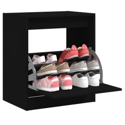Pantofar, negru, 60x42x69 cm, lemn compozit GartenMobel Dekor