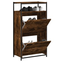 Pantofar, stejar fumuriu, 60x34x112 cm, lemn compozit GartenMobel Dekor