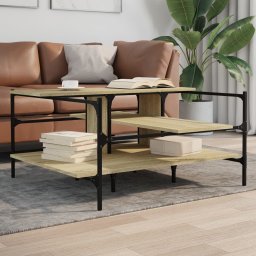 Masuta de cafea, stejar sonoma, 100x100x48,5 cm, lemn prelucrat GartenMobel Dekor