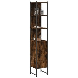 Dulap de baie, stejar afumat, 33x33x185,5 cm, lemn prelucrat GartenMobel Dekor