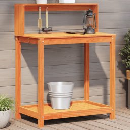 Masa plantare cu rafturi maro 82,5x50x109,5 cm lemn masiv pin GartenMobel Dekor
