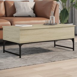 Masuta de cafea stejar sonoma 100x50x40 cm lemn prelucrat/metal GartenMobel Dekor