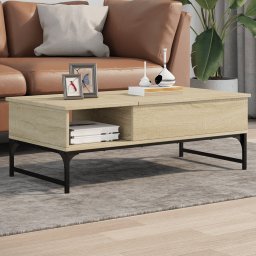 Masuta cafea stejar sonoma 100x50x35 cm lemn prelucrat si metal GartenMobel Dekor