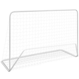 Poarta de fotbal cu plasa alb 182x61x122 cm otel GartenMobel Dekor