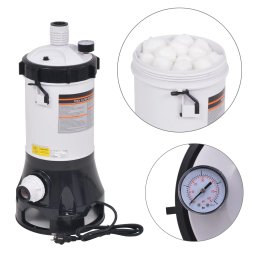 Pompa de filtrare piscina cu bile filtrante, 4,4 m³/h, 185 W, pentru Intex si Bestway