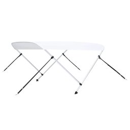 Parasolar barca Bimini cu 2 arcuri, alb, 180 x 150 x 110 cm GartenMobel Dekor