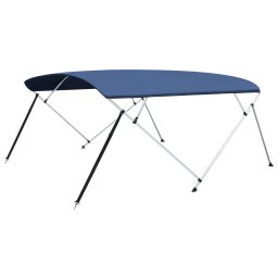 Parasolar barca Bimini 4 arcuri bleumarin, 243x(230-244)x137 cm GartenMobel Dekor