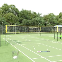Plasa de badminton, galben si negru, 600x155 cm, tesatura PE GartenMobel Dekor
