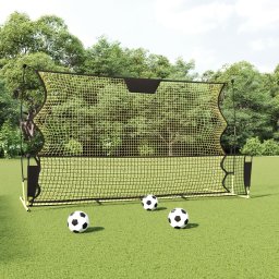 Plasa rebounder fotbal, negru si galben 183x85x120 cm poliester GartenMobel Dekor