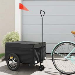 Remorca pentru biciclete, negru, 45 kg, fier GartenMobel Dekor