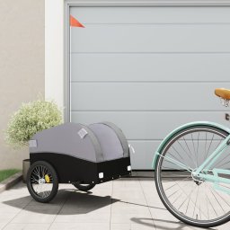 Remorca pentru biciclete, negru si gri, 30 kg, fier GartenMobel Dekor