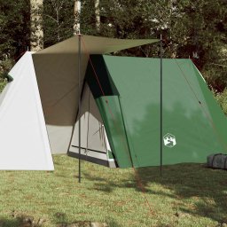 Cort de camping 3 persoane, verde, 465x220x170 cm, tafta 185T GartenMobel Dekor