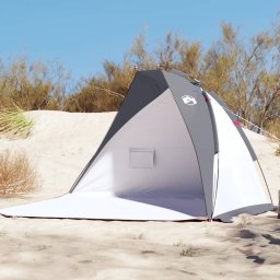 Cort de plaja, gri, 268x223x125 cm, tafta 185T GartenMobel Dekor
