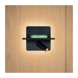 Ideal Lux - Aplica spot de perete PIANO LED/10W/230V CRI 90 USB negru